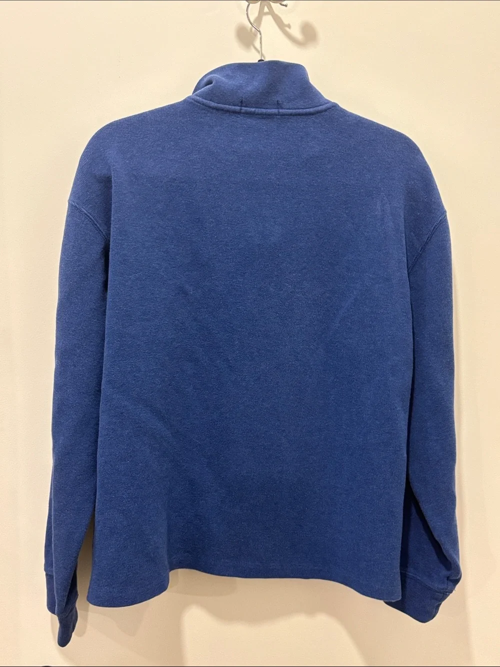 Polo by Ralph Lauren Blue Quarter-Zip Sweatshirt with Yellow Pony